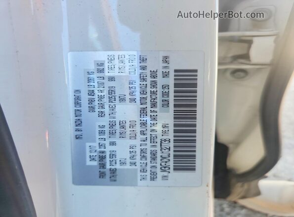JM3KFACM0J1327738 2018 MAZDA CX-5 White Вид наклейки з VIN-кодом