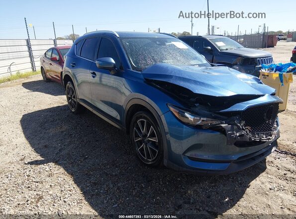 JM3KFACM6J1376796 2018 MAZDA CX-5 Синий Передняя правая четверть