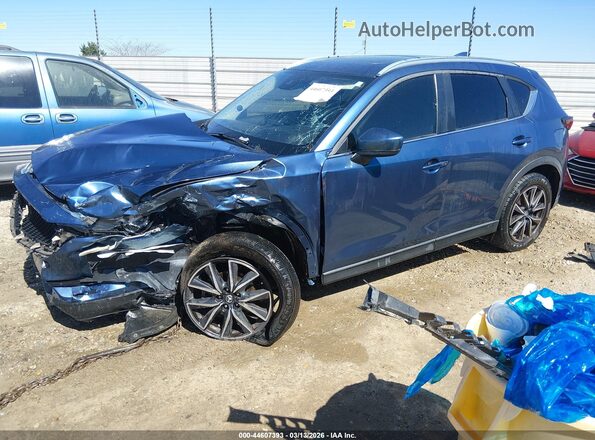 JM3KFACM6J1376796 2018 MAZDA CX-5 Синий Передняя левая четверть