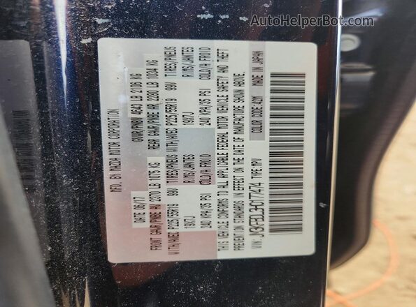 JM3KFBDL3H0177474 2017 MAZDA CX-5 Blue Widok naklejki z numerem VIN