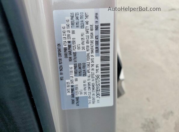 JM3KFBEMXS0707549 2025 MAZDA CX-5 Серебряный Вид наклейки с VIN-кодом