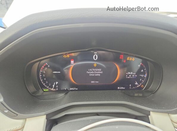 JM3KKEHD0R1184989 2024 MAZDA CX-90 White Вид щитка приладів