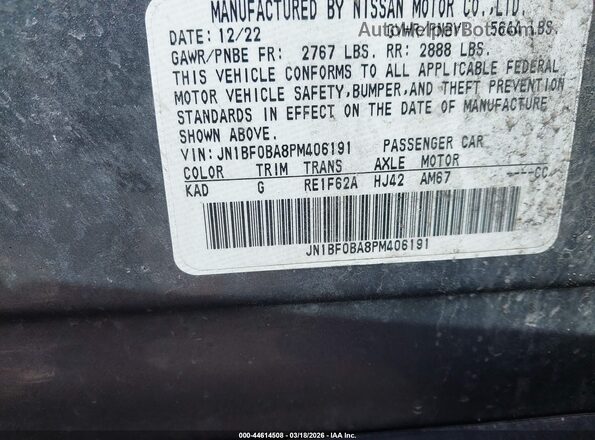 JN1BF0BA8PM406191 2023 NISSAN ARIYA Серый Вид подкапотного пространства
