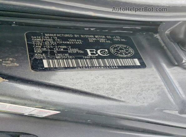 JN1BJ1CP4KW231944 2019 NISSAN QASHQAI Gray Vista interior de 360 grados