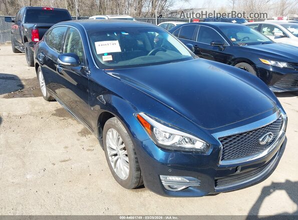 JN1BY1PR1GM720487 2016 INFINITI Q70L Dark Blue Передняя правая четверть