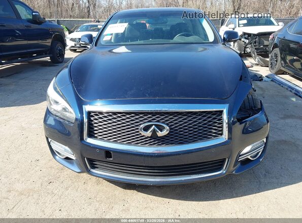 JN1BY1PR1GM720487 2016 INFINITI Q70L Dark Blue Вид задней части салона