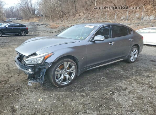 JN1BY1PR2HM210716 2017 INFINITI Q70L Серый Передняя левая четверть