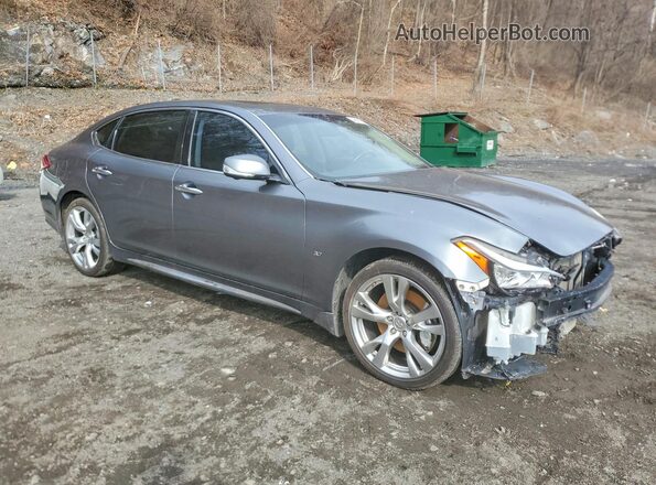 JN1BY1PR2HM210716 2017 INFINITI Q70L Серый Передняя правая четверть