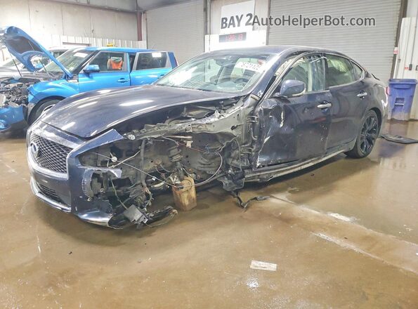 JN1BY1PR4HM210166 2017 INFINITI Q70L Синий Передняя левая четверть