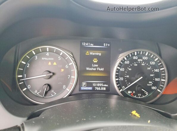 JN1CV7AP6JM240198 2018 INFINITI Q50 Серебряный Вид щитка приборов