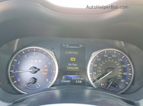 JN1CV7EL2HM320955 2017 INFINITI Q60 Белый Вид щитка приборов
