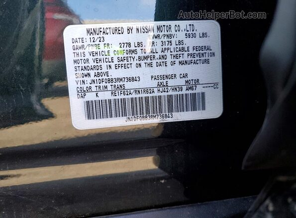 JN1DF0BB3RM736843 2024 NISSAN ARIYA Black Vista del compartimento del motor