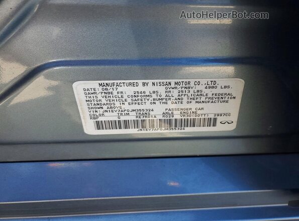 JN1EV7AP0JM355324 2018 INFINITI Q50 Серебряный Вид подкапотного пространства
