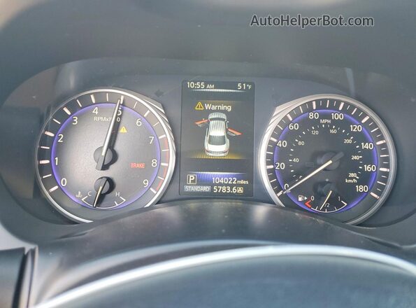 JN1EV7AP4HM744431 2017 INFINITI Q50 Silver Вид щитка приладів