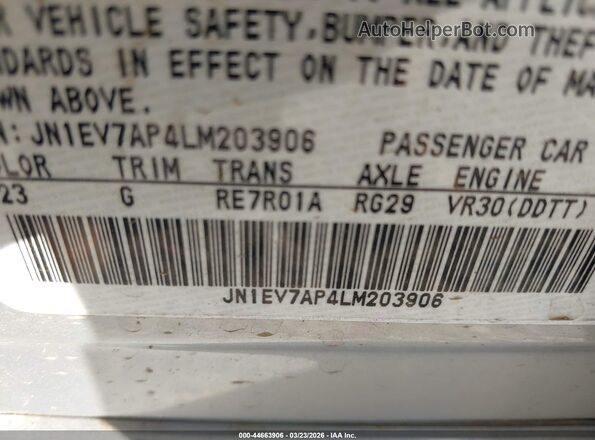 JN1EV7AP4LM203906 2020 INFINITI Q50 Silver Widok komory silnika