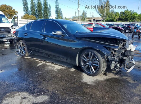 JN1EV7AP7HM731835 2017 INFINITI Q50 Black Przód prawy