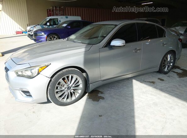 JN1EV7AP7LM200773 2020 INFINITI Q50 Silver Առջևի ձախ երեք քառորդ տեսարան