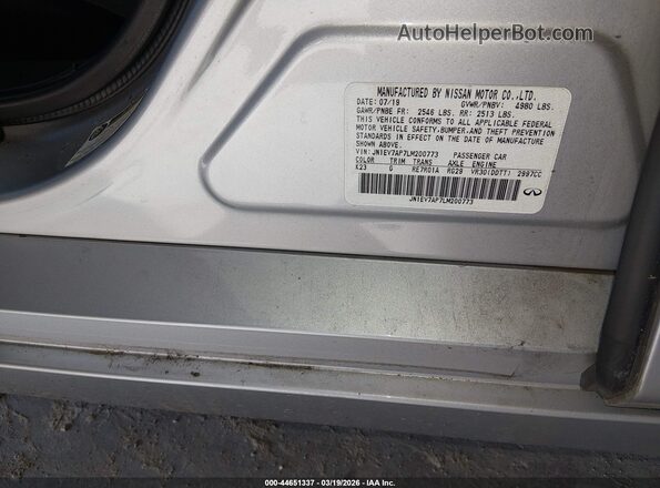 JN1EV7AP7LM200773 2020 INFINITI Q50 Silver Շարժիչի բաժամունքի տեսք
