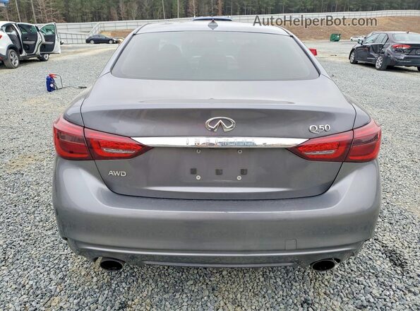 JN1EV7AR0JM443338 2018 INFINITI Q50 Gray Widok z tyłu