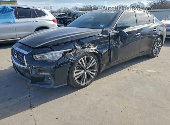 JN1EV7CP3MM706065 2021 INFINITI Q50 Black Vista tres cuartos delantera izquierda
