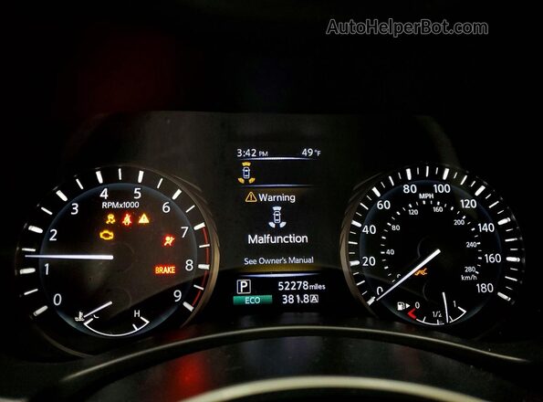 JN1FV7AR2KM830463 2019 INFINITI Q50 White Սարքավորումների վահանակի տեսք