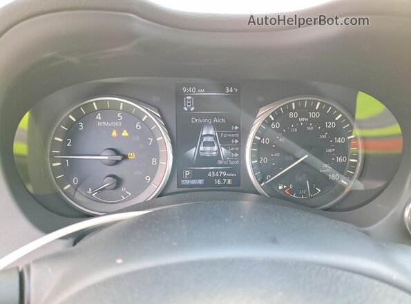 JN1FV7LL7MM560559 2021 INFINITI Q60 White Widok zestawu wskaźników