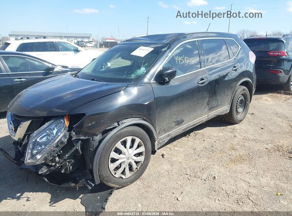 JN8AT2MVXGW135124 2016 NISSAN ROGUE Черный Передняя левая четверть