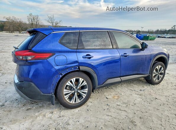 JN8AT3BA2MW006473 2021 NISSAN ROGUE Blue Tył prawy
