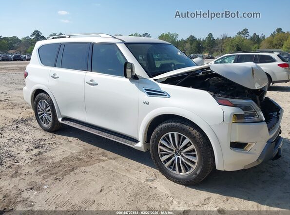 JN8AY2AC4N9162352 2022 NISSAN ARMADA Белый Передняя правая четверть
