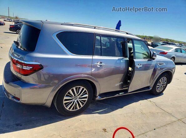 JN8AY2BA4M9371148 2021 NISSAN ARMADA Серый Задняя правая четверть