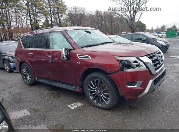 JN8AY2DB5N9813166 2022 NISSAN ARMADA Red Vista interior trasera