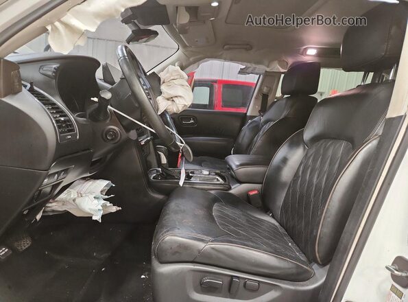 JN8AY2DB9N9812344 2022 NISSAN ARMADA Белый Вид салона спереди