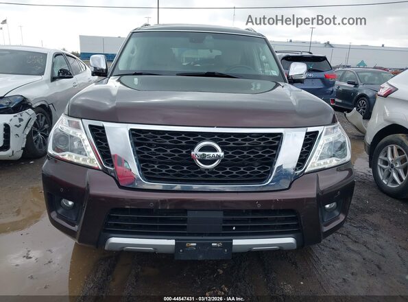 JN8AY2NE0H9702649 2017 NISSAN ARMADA Коричневый Вид щитка приборов