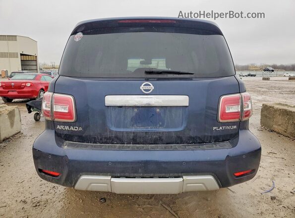 JN8AY2NE6H9701196 2017 NISSAN ARMADA Blue Widok z tyłu
