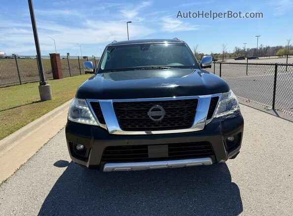 JN8AY2NF3H9300908 2017 NISSAN ARMADA Черный Вид задней части салона