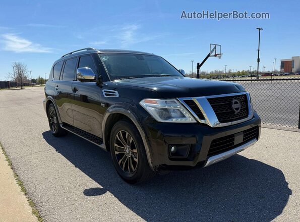 JN8AY2NF3H9300908 2017 NISSAN ARMADA Черный Передняя левая четверть