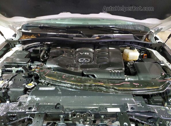 JN8AZ2AF2R9765345 2024 INFINITI QX80 White Vista del compartimento del motor