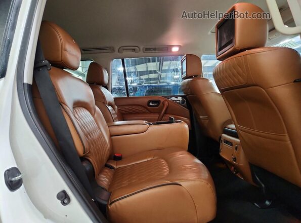 JN8AZ2NE5K9230775 2019 INFINITI QX80 White Widok wnętrza z tyłu