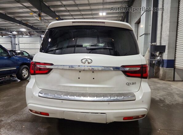 JN8AZ2NE5K9230775 2019 INFINITI QX80 White Widok z tyłu