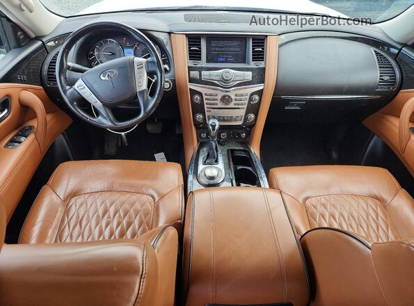 JN8AZ2NE5K9230775 2019 INFINITI QX80 White Widok deski rozdzielczej