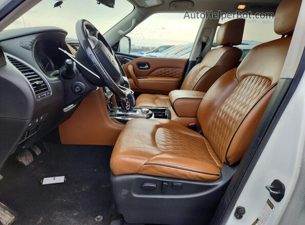 JN8AZ2NE5K9230775 2019 INFINITI QX80 White Widok wnętrza z przodu