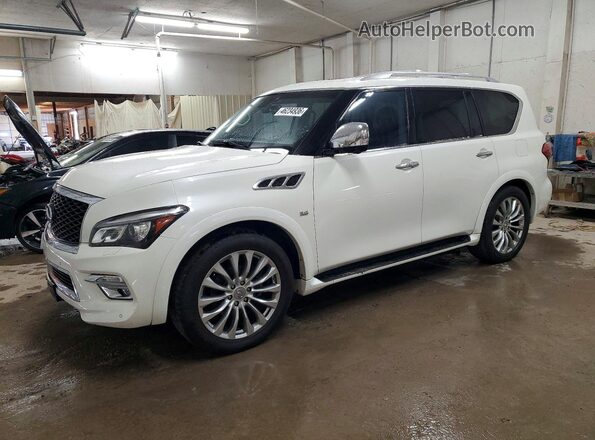 JN8AZ2NE8H9155773 2017 INFINITI QX80 Белый Передняя левая четверть