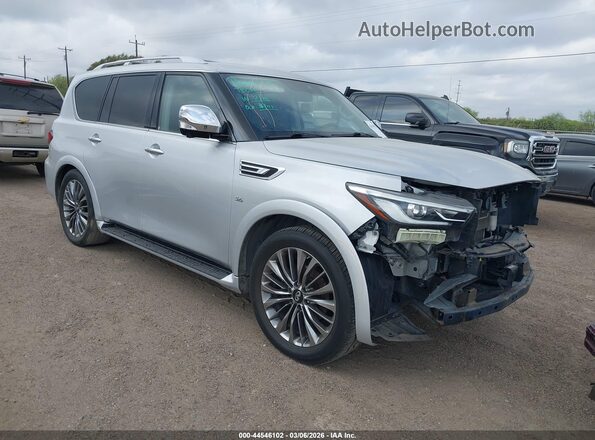 JN8AZ2NF0J9665064 2018 INFINITI QX80 Серебряный Передняя правая четверть