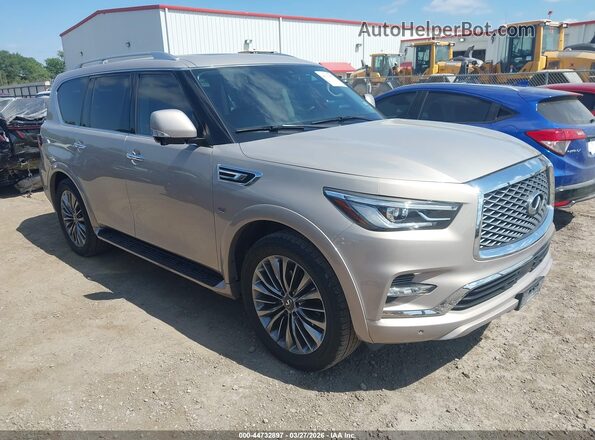 JN8AZ2NF3K9680062 2019 INFINITI QX80 Бежевый Передняя правая четверть