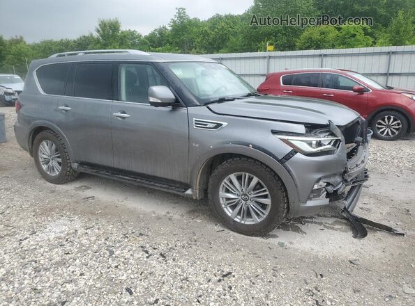JN8AZ2NF3K9686296 2019 INFINITI QX80 Серый Передняя правая четверть