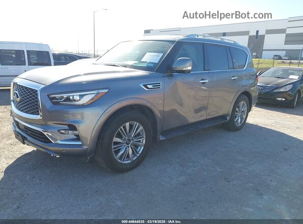 JN8AZ2NF4K9681432 2019 INFINITI QX80 Gray Передня ліва чверть