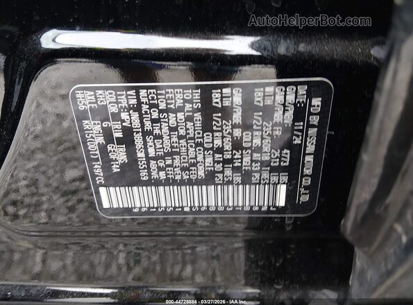 JN8BT3BB6SW155169 2025 NISSAN ROGUE Black Vista del compartimento del motor