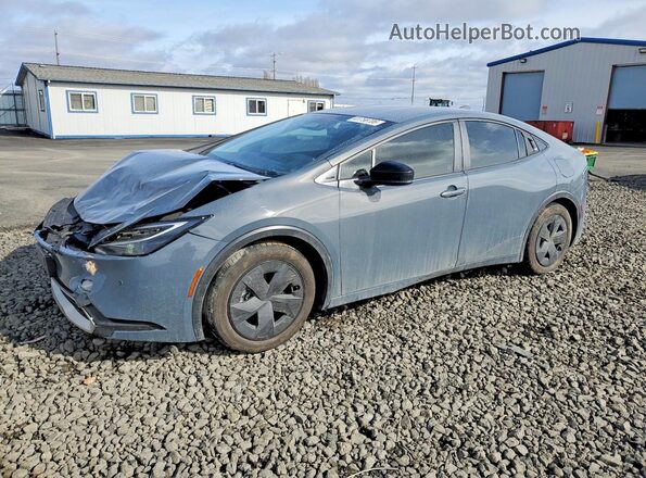 JTDACACU6R3012729 2024 TOYOTA PRIUS Blue წინა მარცხენა ხედი სამი მეოთხედიდან