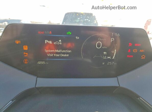 JTDADABU9T3034536 2026 TOYOTA PRIUS Серый Вид щитка приборов