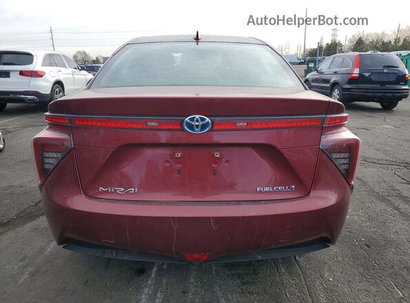 JTDBVRBD0KA007624 2019 TOYOTA MIRAI Maroon უკანა ხედი
